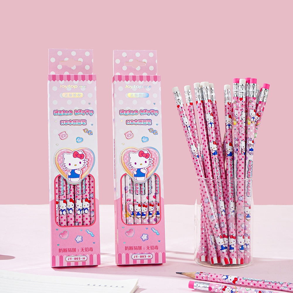 Tech Office Accessories - 12Pcs 정품 Sanrio 헬로 키티 HB