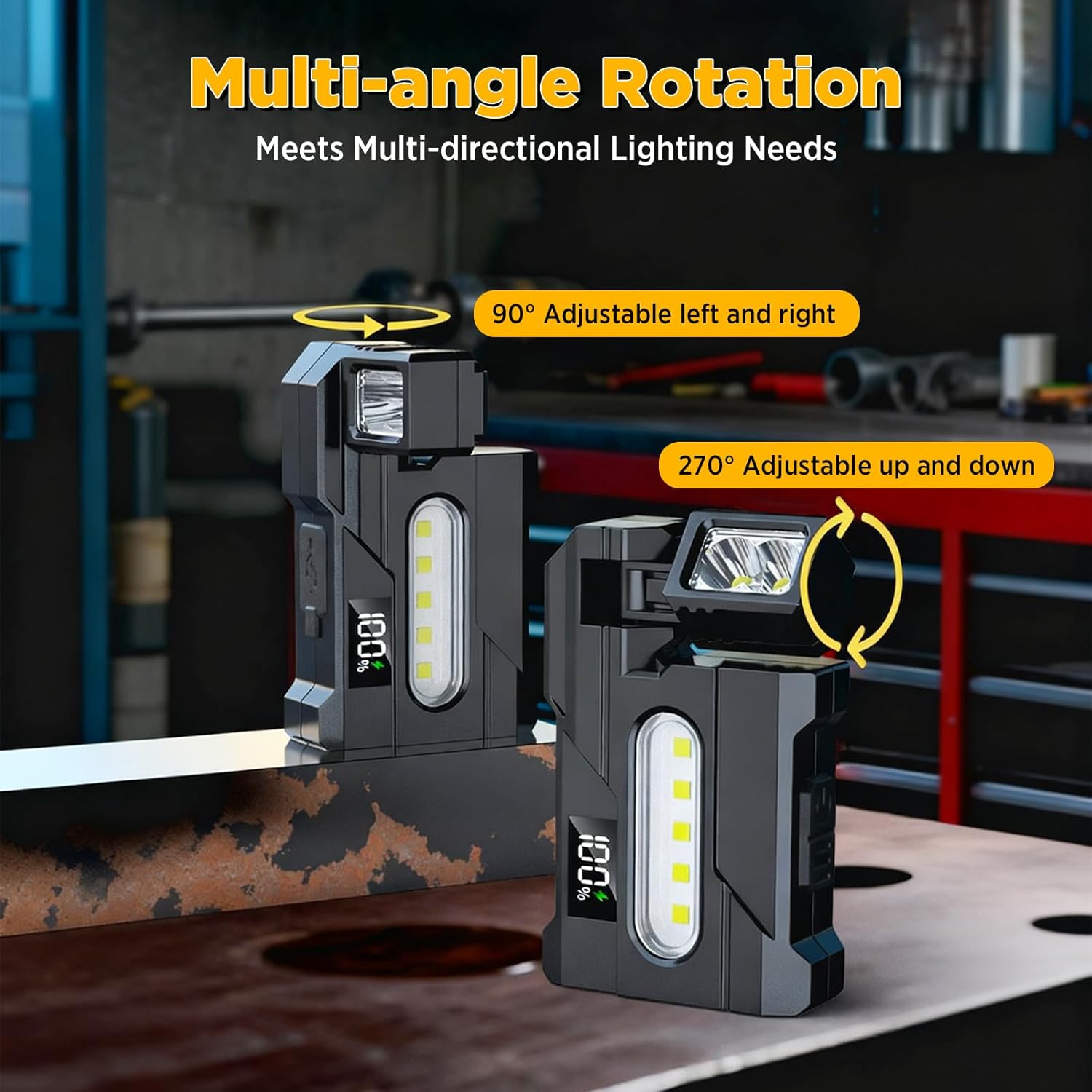 슈퍼 브라이트 1000LM LED 손전등 USB 충전식 - Pen Holder Magnetic 리뷰 및 가격