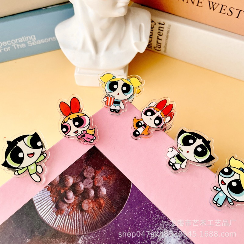 6PCS Kawaii The Powerpuffs Gir - Tech Office Accessories 리뷰 및 가격