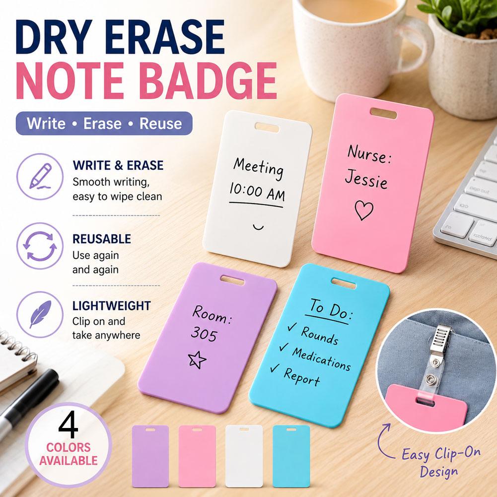 휴대용 드라이 지우기 노트 배지 카드 재사용 가능한 미 - Tech Office Accessories 리뷰 및 가격