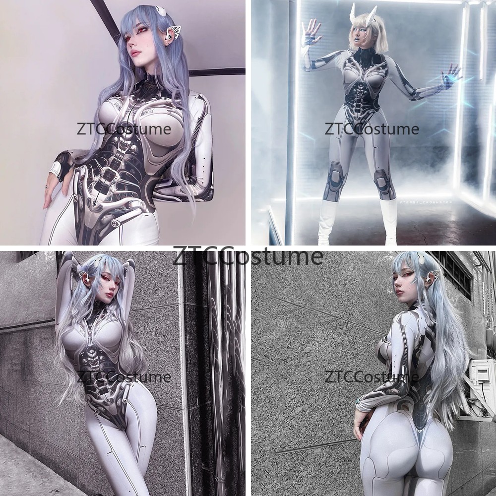 3D 프린팅 코스프레 바디수트 Y2K 테크웨어 고딕 펑 - Tech Accessories Women 리뷰 및 가격