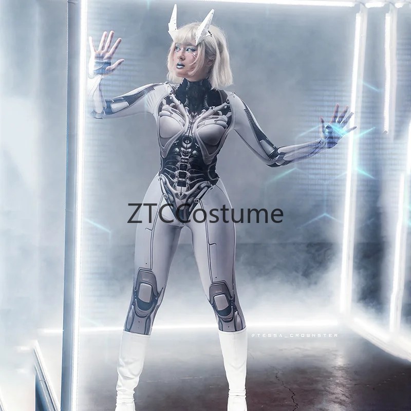 3D 프린팅 코스프레 바디수트 Y2K 테크웨어 고딕 펑 - Tech Accessories Women 리뷰 및 가격