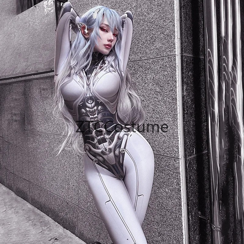 3D 프린팅 코스프레 바디수트 Y2K 테크웨어 고딕 펑 - Tech Accessories Women 리뷰 및 가격