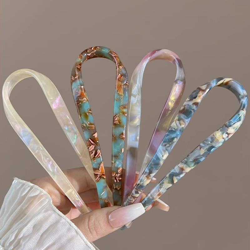 U 자형 헤어 스틱 아세테이트 아크릴 헤어 포크 헤어  - Tech Accessories Women 리뷰 및 가격